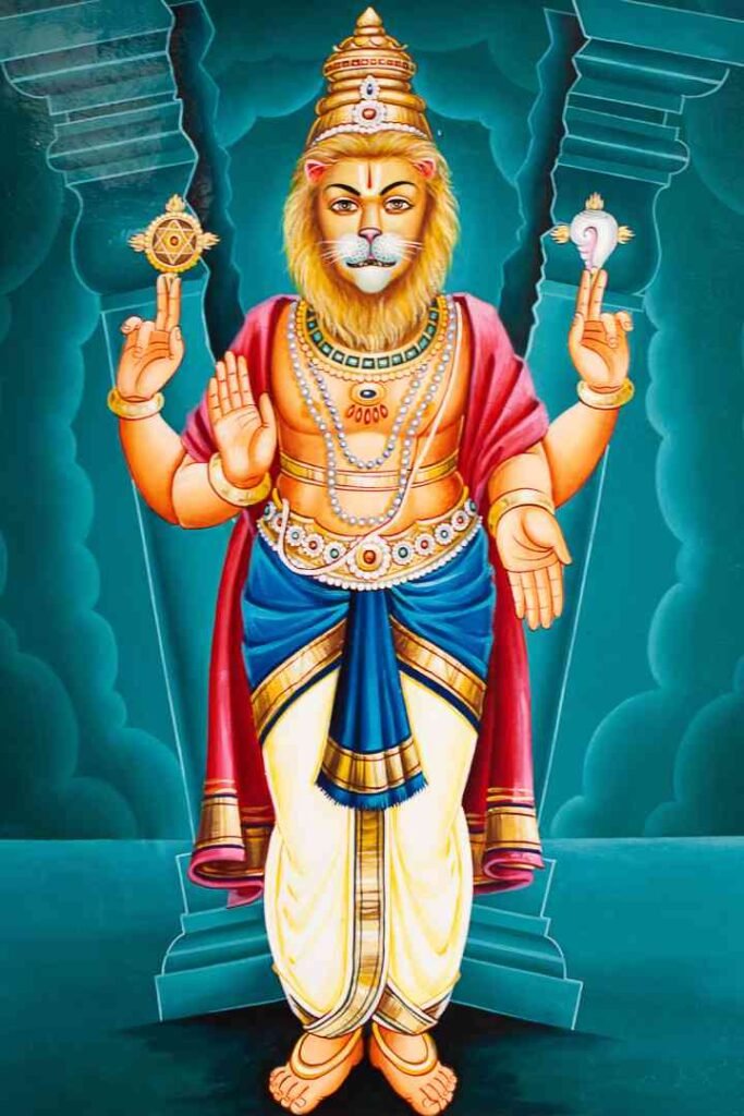 Lord Narasimha, an avatar of Lord Vishnu